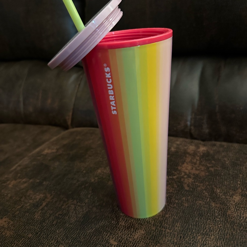 Starbucks Multicolor Striped Tumbler with Straw - Picture 4 of 6